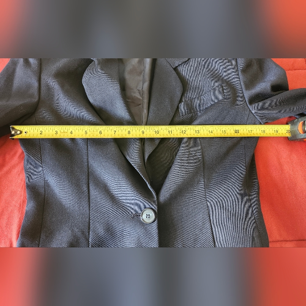 Petite Sophisticate Navy Single Button Blazer Womens Size 4 Career Lined Vintage - Picture 6 of 12